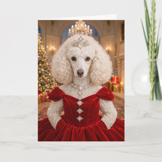 A Poodle Christmas Holiday Card Karte (Vorderseite)