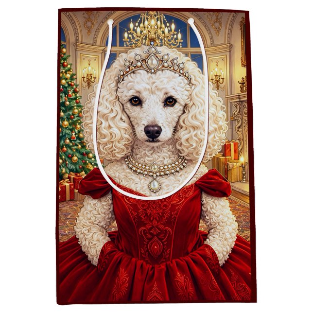 A Poodle Christmas Holiday   Mittlere Geschenktüte (Vorderseite)