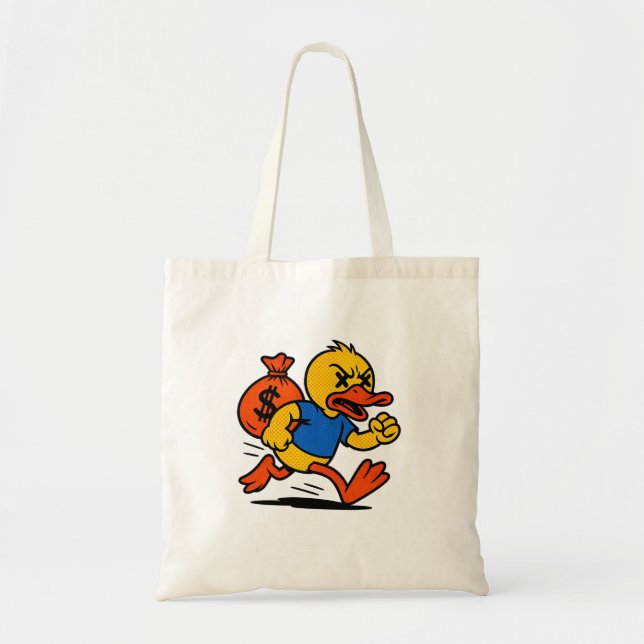 A POP ART STYLE THIEF DUCK Tote Bag Tragetasche (Vorne)