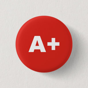 A+ Positives Abzeichen Blut-Art-/Gruppen-relativer Button