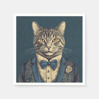 A Professional Business Cat in a Suit Cute Serviette