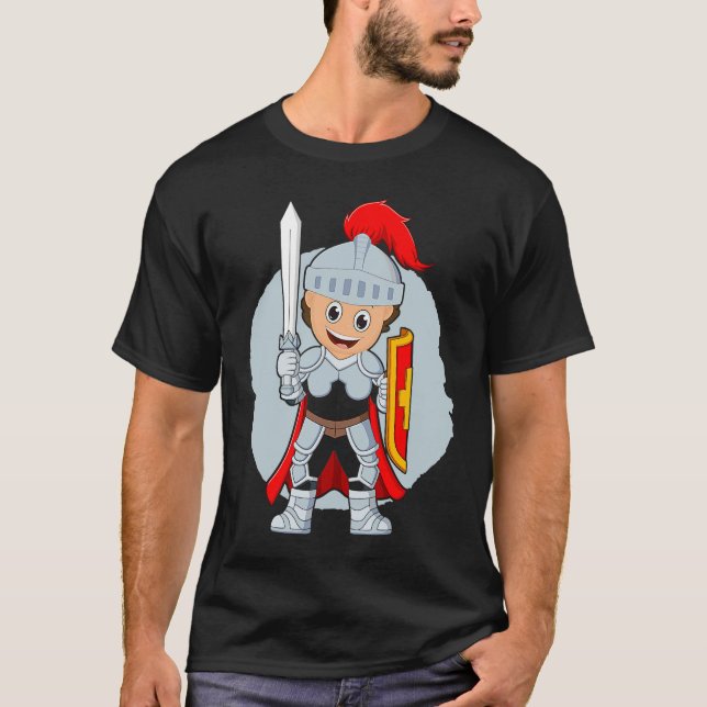 A proud little knight from the Medieval with sword T-Shirt (Vorderseite)