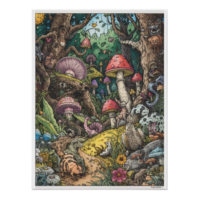 A psychedelic woodland poster (Vorderseite)