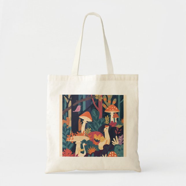 A psychedelic woodland tote bag tragetasche (Vorne)