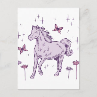 A purple Horse Postkarte