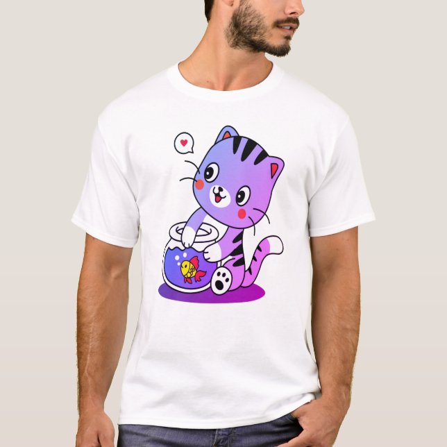 A Purrfect Cat Design T-Shirt (Vorderseite)
