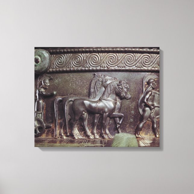 A Quadriga und a Hoplite Leinwanddruck (Vorderseite)
