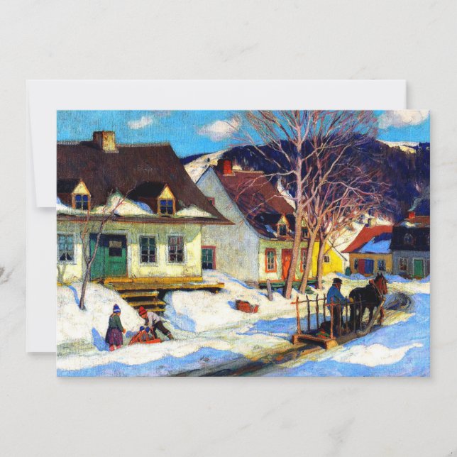 A Quebec Village Street - Clarence Gagnon, Karte (Vorderseite)