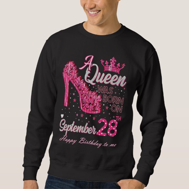 A Queen Was Born on September 28 High Heels Septem Sweatshirt (Vorderseite)