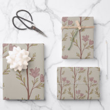 A Quiet Journey Botanical Silhouettes - warm beige