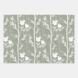 A Quiet Journey Earthy Soft Botanical Silhouettes Geschenkpapier Set