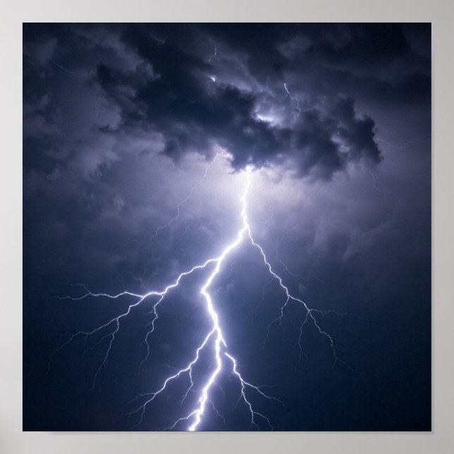 A Radiant Lightning Discharge Illuminating Dark St Poster (Vorne)