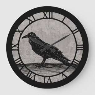 A Raven Große Wanduhr