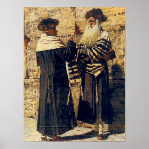 A Rebbe at the Kotel by Vereshchagin - Circa 1880s Poster