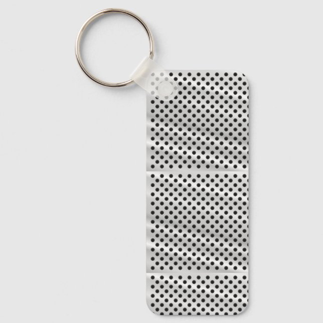 A rectangular keychain with a metal ring schlüsselanhänger (Vorderseite)