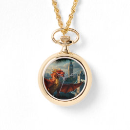 A Red Scottish Dragon Warms London Armbanduhr