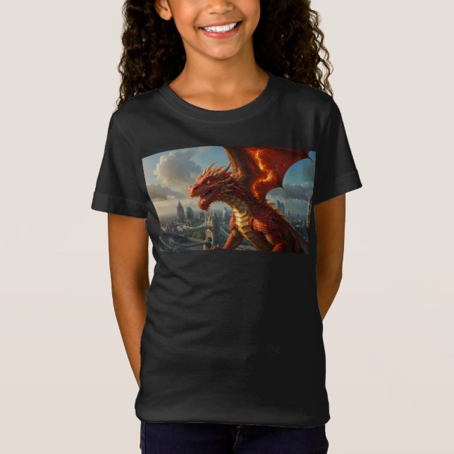 A Red Welsh Dragon Terrorizes London T-Shirt (Vorderseite)