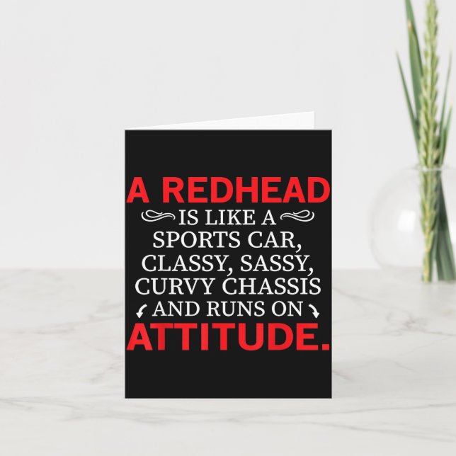 A Redhead Is Like A Srts Car Cly Sy Curvy Chis  Karte (Vorderseite)