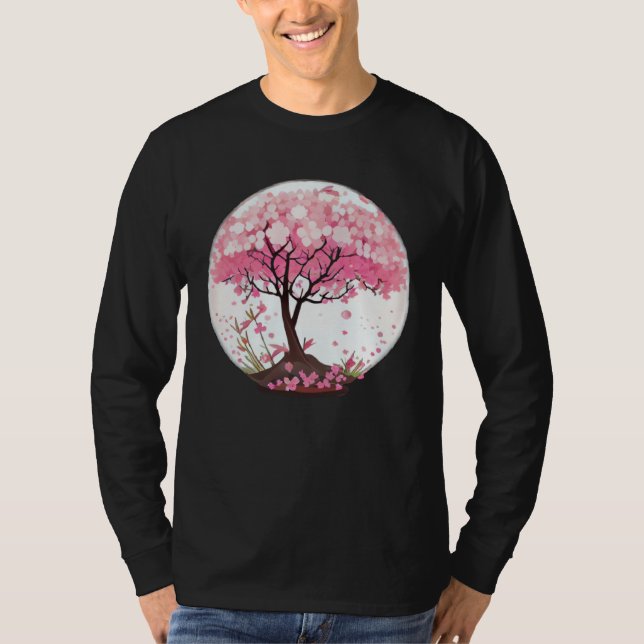 A Refreshing and Enchanting Cherry Blossom Globe T-Shirt (Vorderseite)