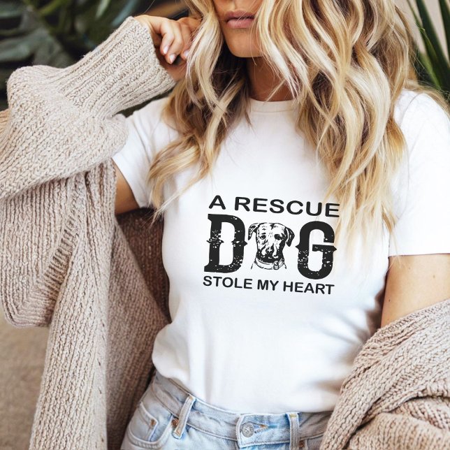 A rescue Dog Steal My Heart Dog Lover Design Tri-Blend Shirt (Von Creator hochgeladen)
