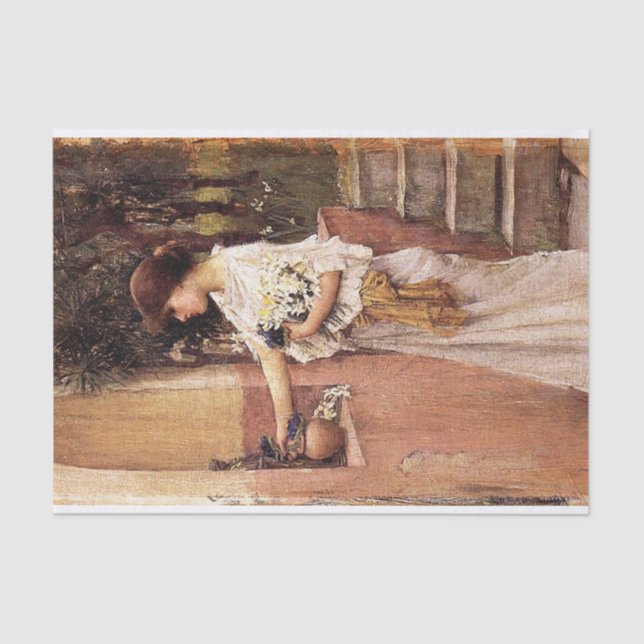 A Roman Offering by John William Waterhouse, 1890 Seidenpapier (Vorderseite)