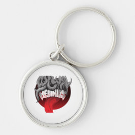 A round keychain with a design schlüsselanhänger