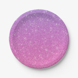 A round plate with a gradient purple to pink pappteller