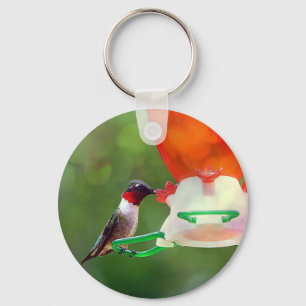 A Ruby Throated Hummingbird Schlüsselanhänger