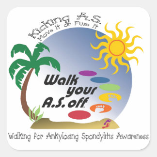 A.S.-Kicken - Befördern oder verbinden Quadratischer Aufkleber