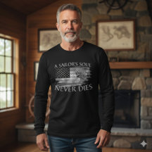 A Sailor’s Soul Never Dies Nautical Skull S-Tshirt