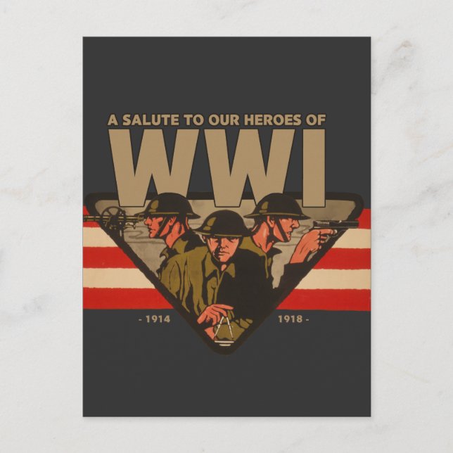 A Salute To Our Heroes of WWI  Postkarte (Vorderseite)
