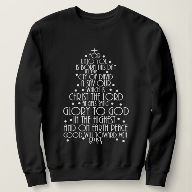 A Savior is Born Luke 2-11 Christmas Tree Shirts (Design vorne)