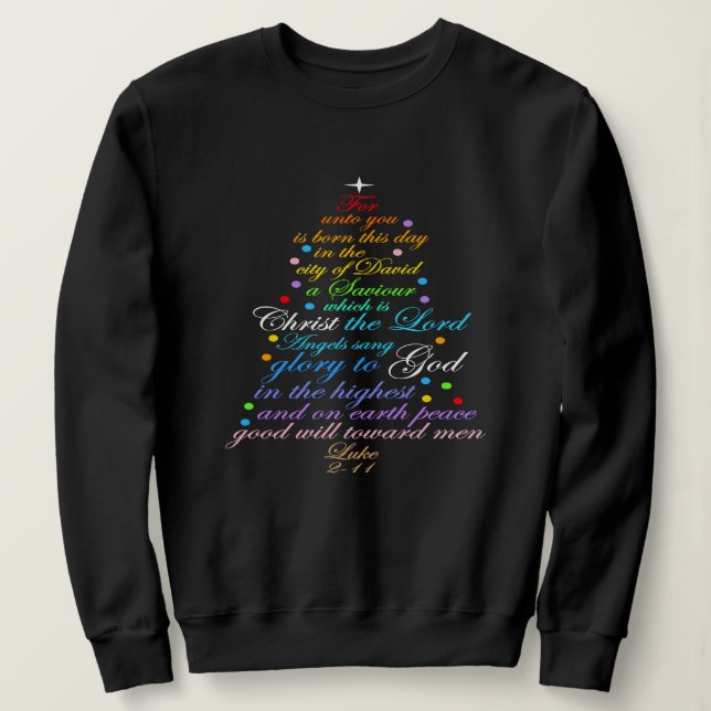 A Savior is Born Luke 2-11 Christmas Tree Shirts (Design vorne)