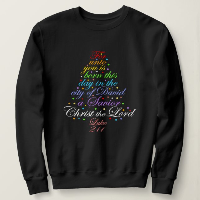 A Savior is Born Luke 2-11 Christmas Tree Shirts (Design vorne)