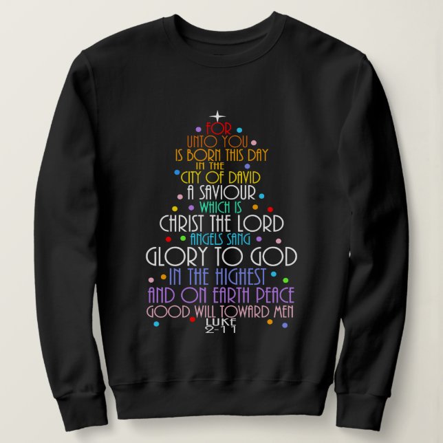 A Savior is Born Luke 2-11 Christmas Tree Shirts (Design vorne)