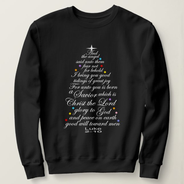 A Savior is Born Luke 2-11 Christmas Tree Shirts (Design vorne)