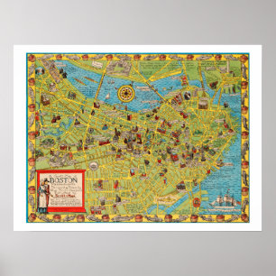 A Scott-Map of Boston, Massachusetts Poster