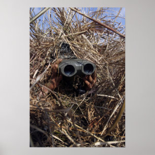 A scout observer practices observation techniqu poster