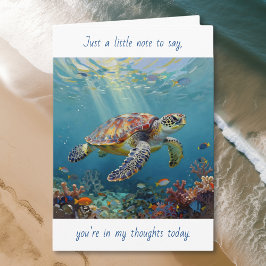 A Sea Turtle Themed Thinking about You Karte