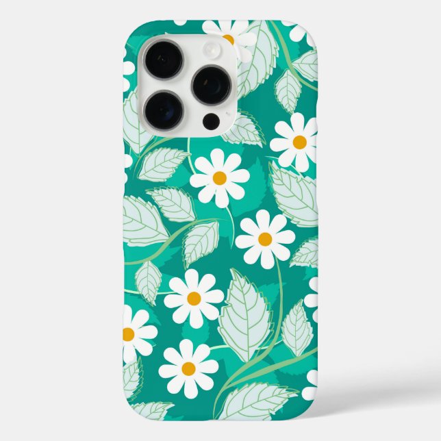A seamless floral pattern features white daisies Case-Mate iPhone hülle (Rückseite)