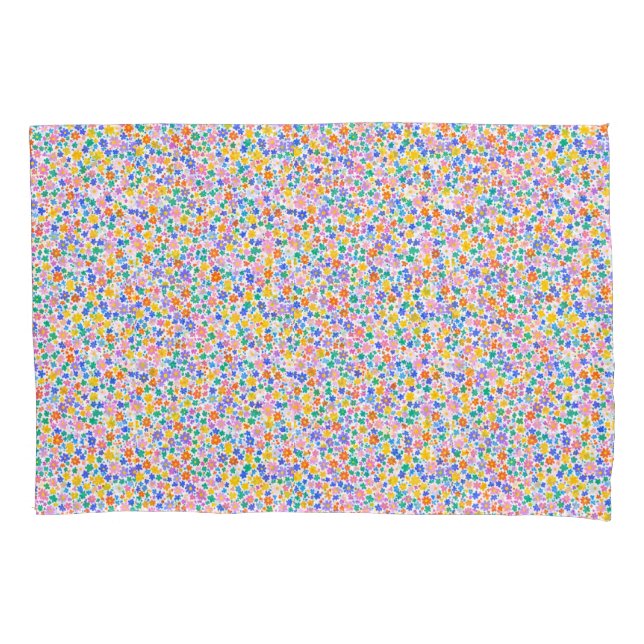  A seamless pattern of colorful small flowers  Kissenbezug (Vorderseite)