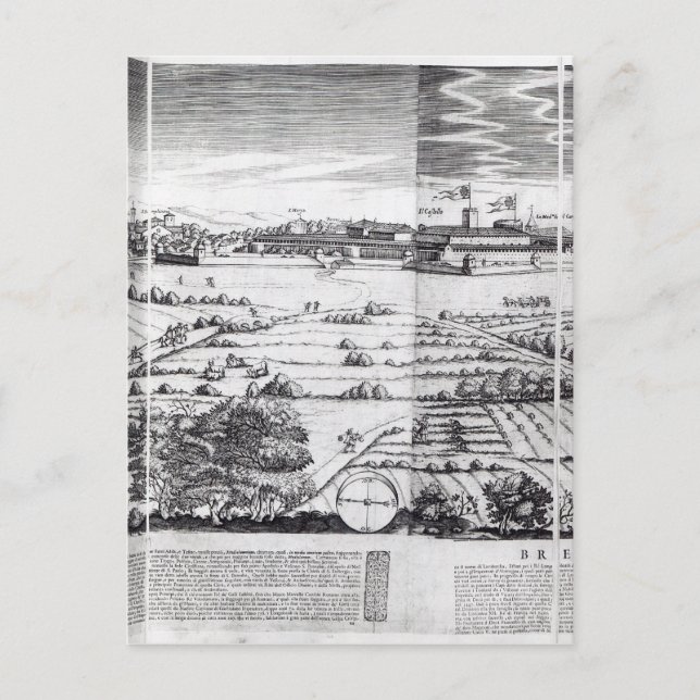 A Section of a Map of Mailand, 1640 Postkarte (Vorderseite)
