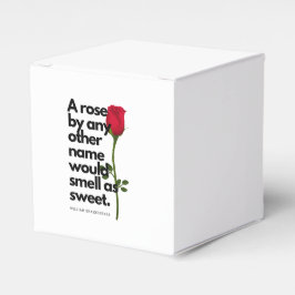 A SHAKESPEARE POEM AND A ROSE  Favor Boxes Geschenkschachtel