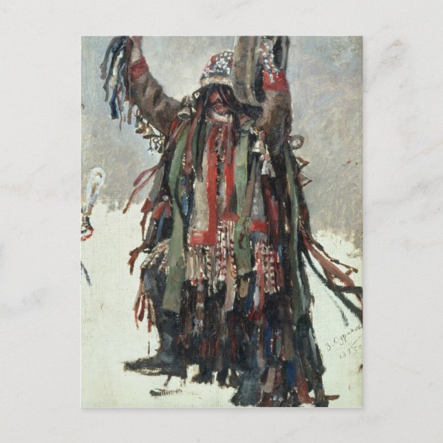 A Shaman sketch for Yermak Postkarte (Vorderseite)