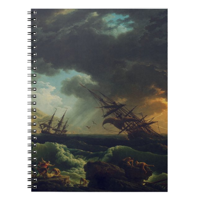 A Shipwreck in Stormy Seas by Claude-Joseph Vernet Notizblock (Vorderseite)
