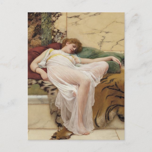 A Siesta John William Godward Art Postkarte (Vorderseite)