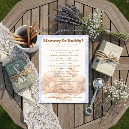 A Silly Goose Blue Guess Who Game card Einladung