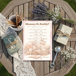 A Silly Goose Pink Guess Who Game card Einladung