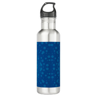 A silver stainless steel water bottle with a sleek edelstahlflasche