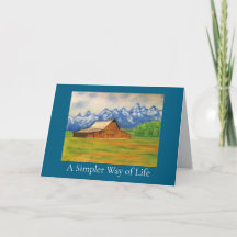 A Simpler Way of Life Greeting Card